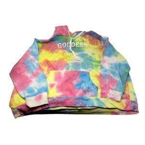 Cult Favorite Size 3X Womens Colorful Tie Dye Hoodie
